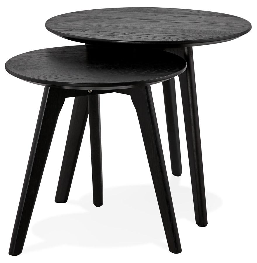 Kokoon Design Black 'GABY' Round Nesting Tables