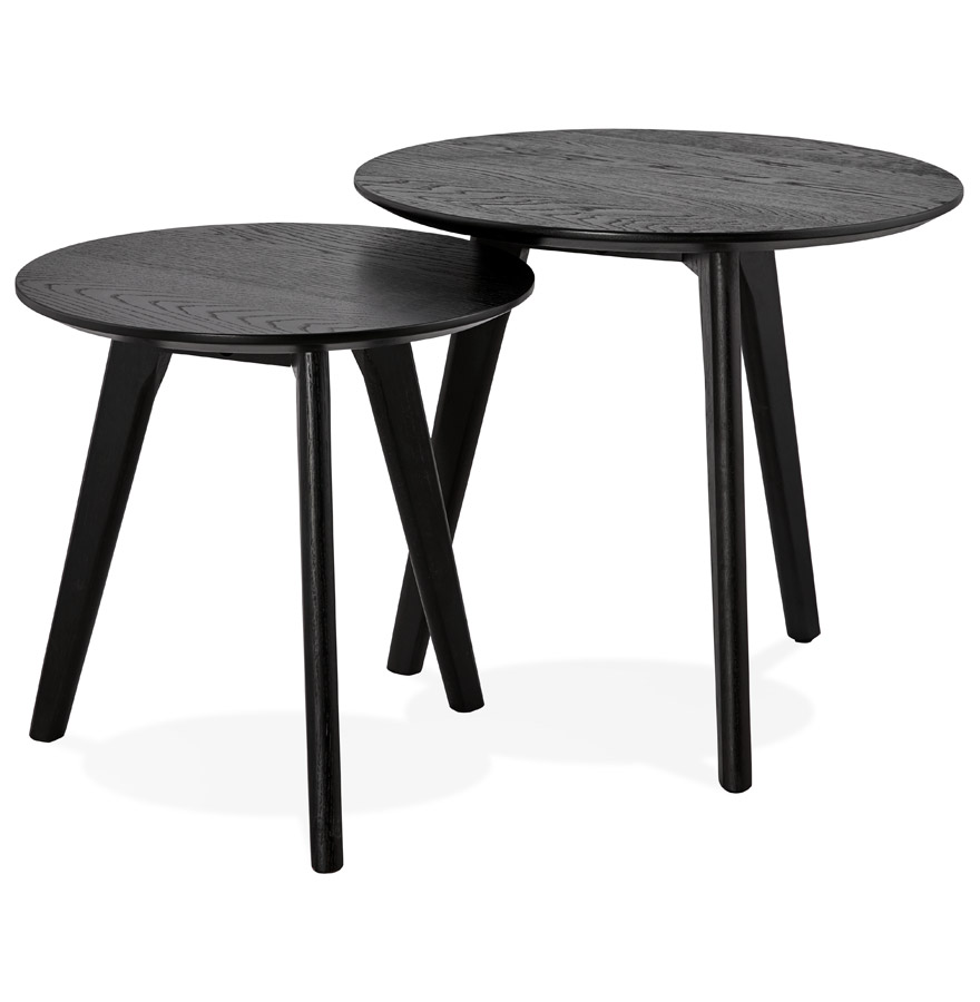 Kokoon Design Black 'GABY' Round Nesting Tables