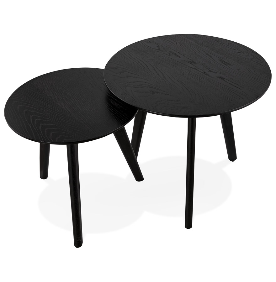 Kokoon Design Black 'GABY' Round Nesting Tables