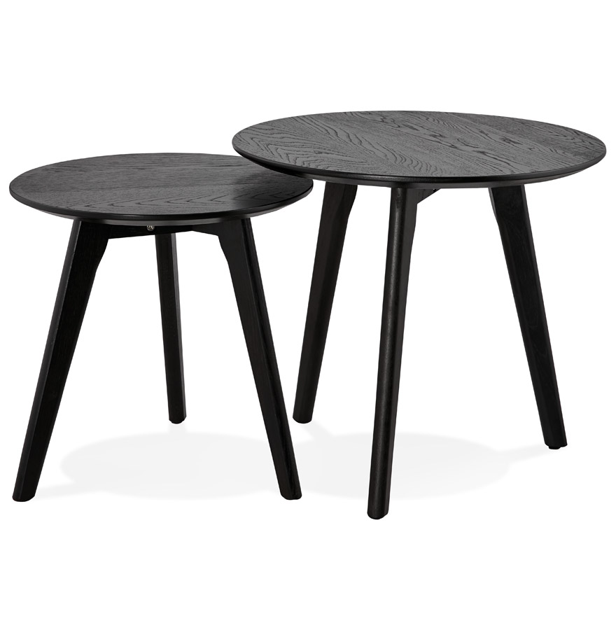 kokoon design Black 'GABY' round nesting tables