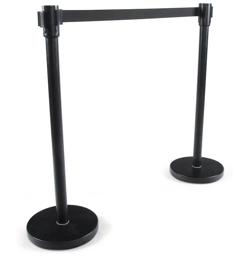 Kokoon Design Black 'ZIP' Post With Strap For Queues