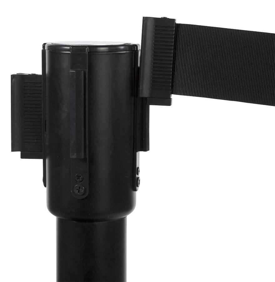 Kokoon Design Black 'ZIP' Post With Strap For Queues