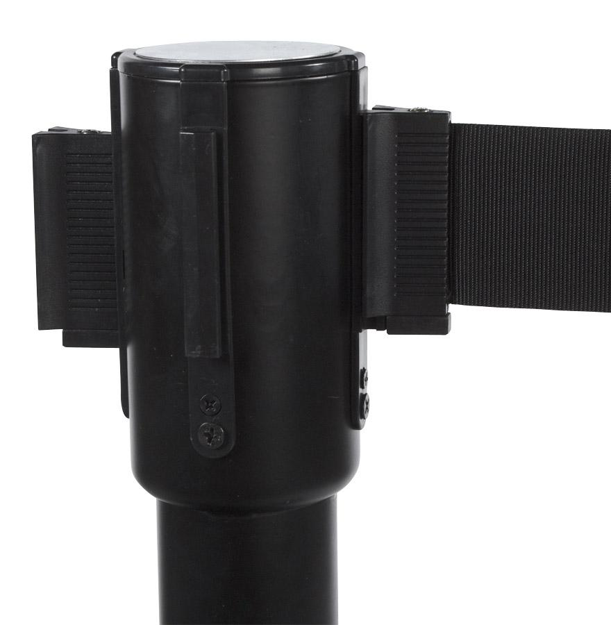 Kokoon Design Black 'ZIP' Post With Strap For Queues
