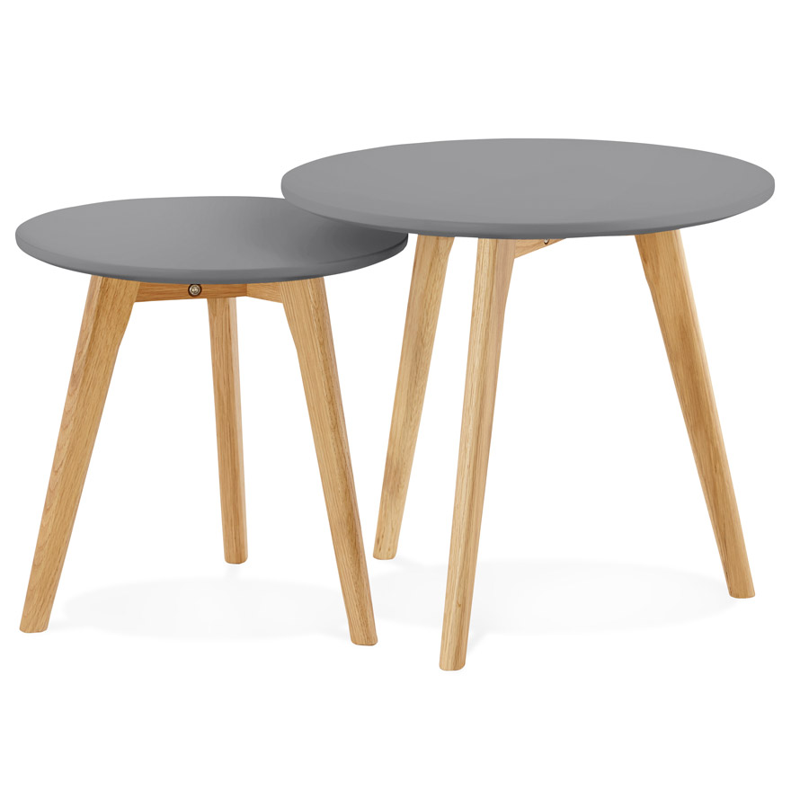 Kokoon Design Dark Gray 'GABY' Round Nesting Tables