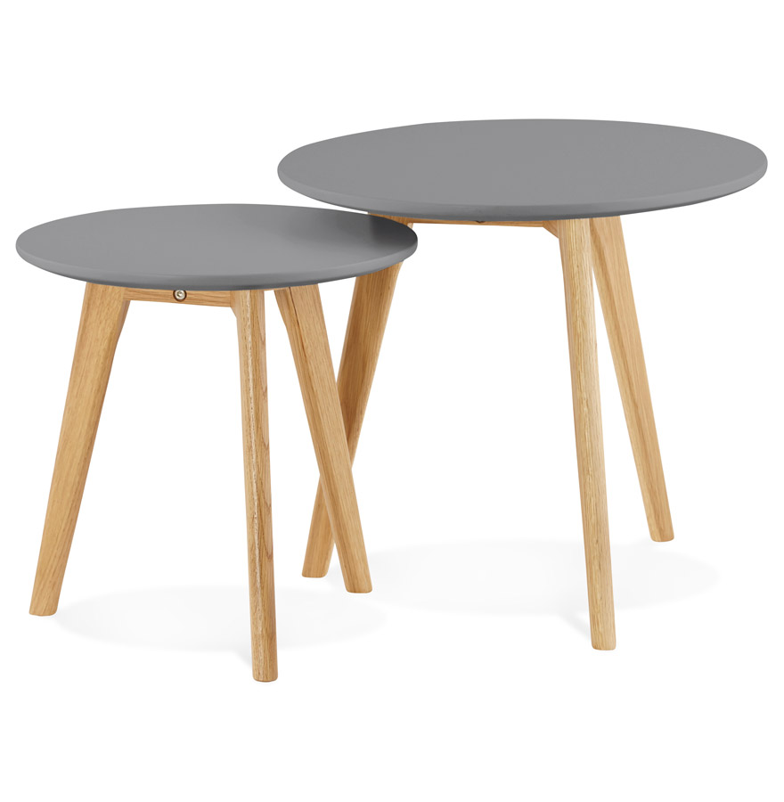 kokoon design Dark gray 'GABY' round nesting tables