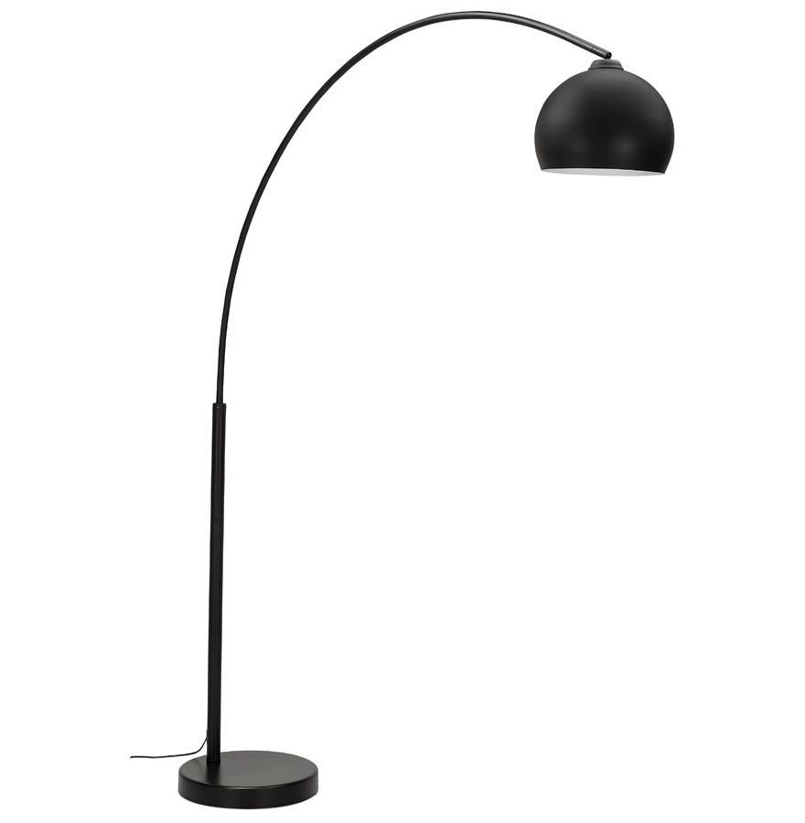 kokoon design Designer black 'FLAVIO' arc floor lamp kokoon design Designer black 'FLAVIO' arc floor lamp