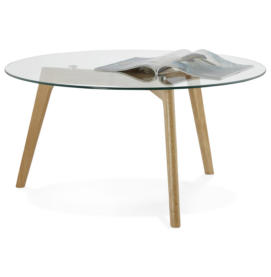 Kokoon Design GLAZY' Round Glass Coffee Table