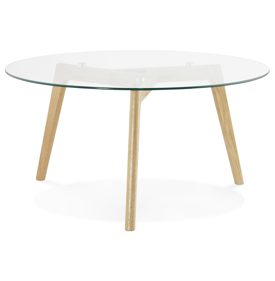 Kokoon Design GLAZY' Round Glass Coffee Table