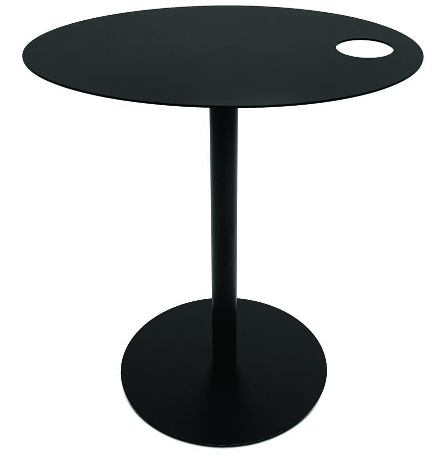 Kokoon Design Oval Side Table 'MASA' In Black Metal
