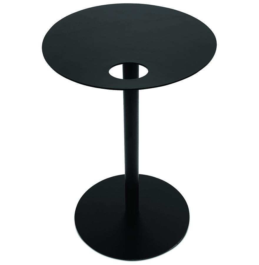 Kokoon Design Oval Side Table 'MASA' In Black Metal