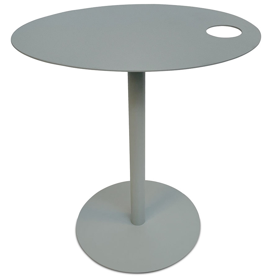 Kokoon Design Oval Side Table 'MASA' In Gray Metal