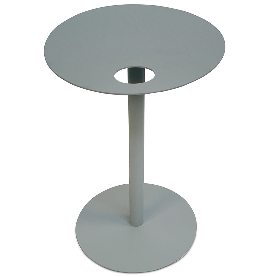 Kokoon Design Oval Side Table 'MASA' In Gray Metal