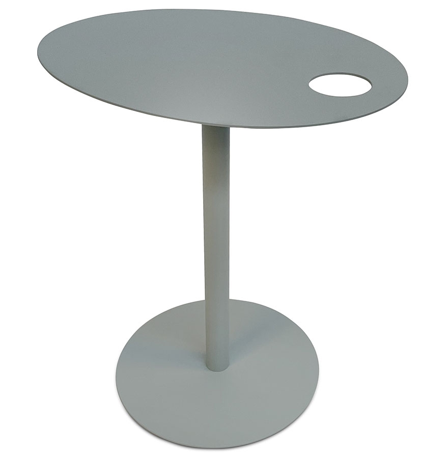 kokoon design Oval side table 'MASA' in gray metal