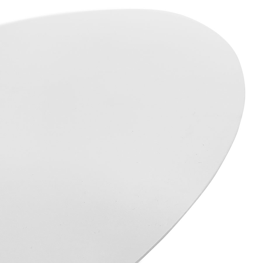 Kokoon Design Oval Side Table 'MASA' In White Metal