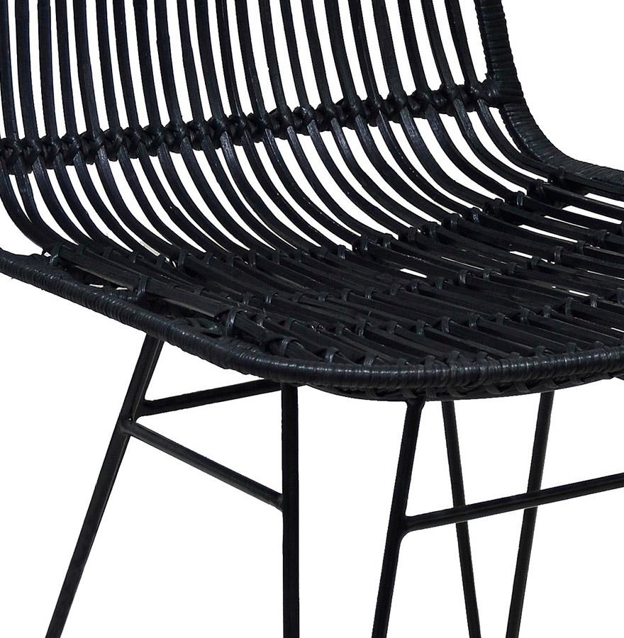 Kokoon Design PANAMA' Design Chair In Black Rattan