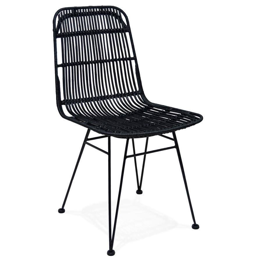 kokoon design PANAMA' design chair in black rattan