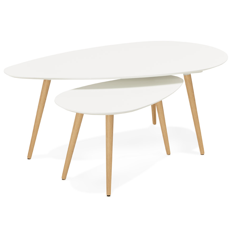 kokoon design White 'TETRYS' designer nesting tables