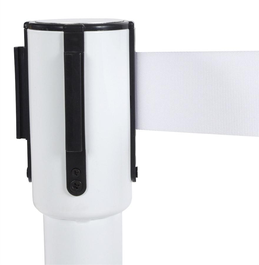 Kokoon Design White 'ZIP' Post With Strap For Queues