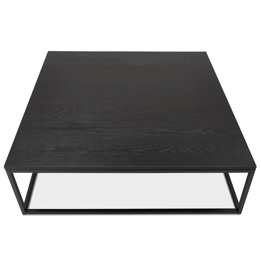 Kokoon Design Large Industrial Style Coffee Table 'TRIBECA' In Wood And Black Metal