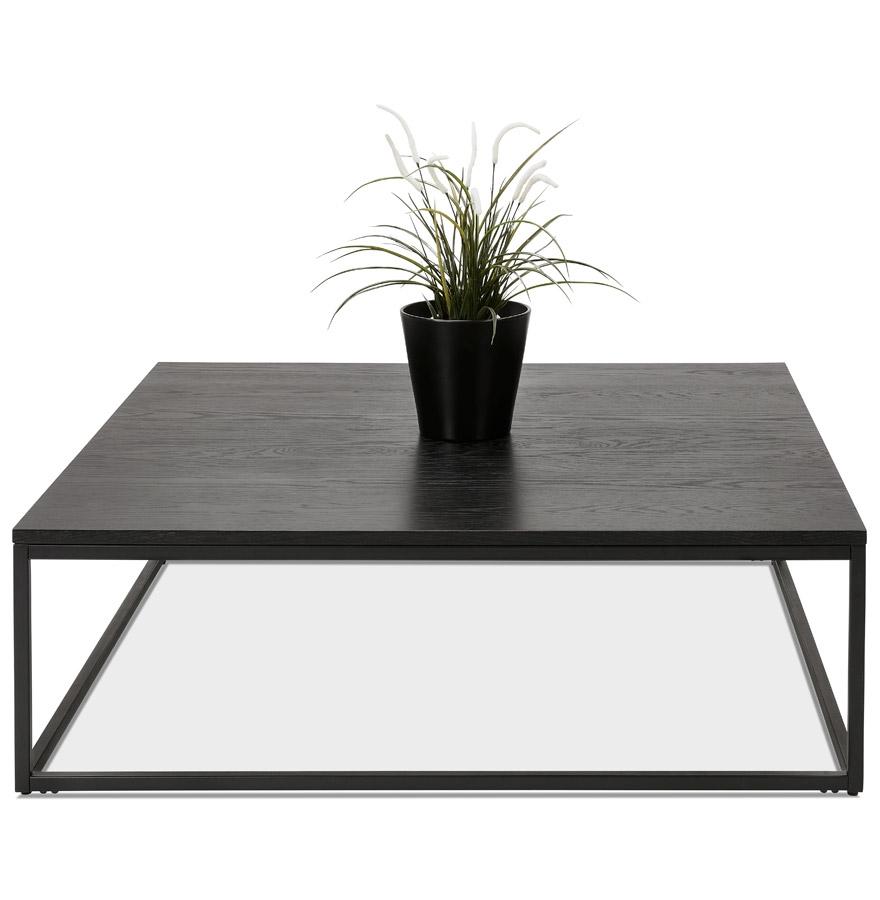 Kokoon Design Large Industrial Style Coffee Table 'TRIBECA' In Wood And Black Metal