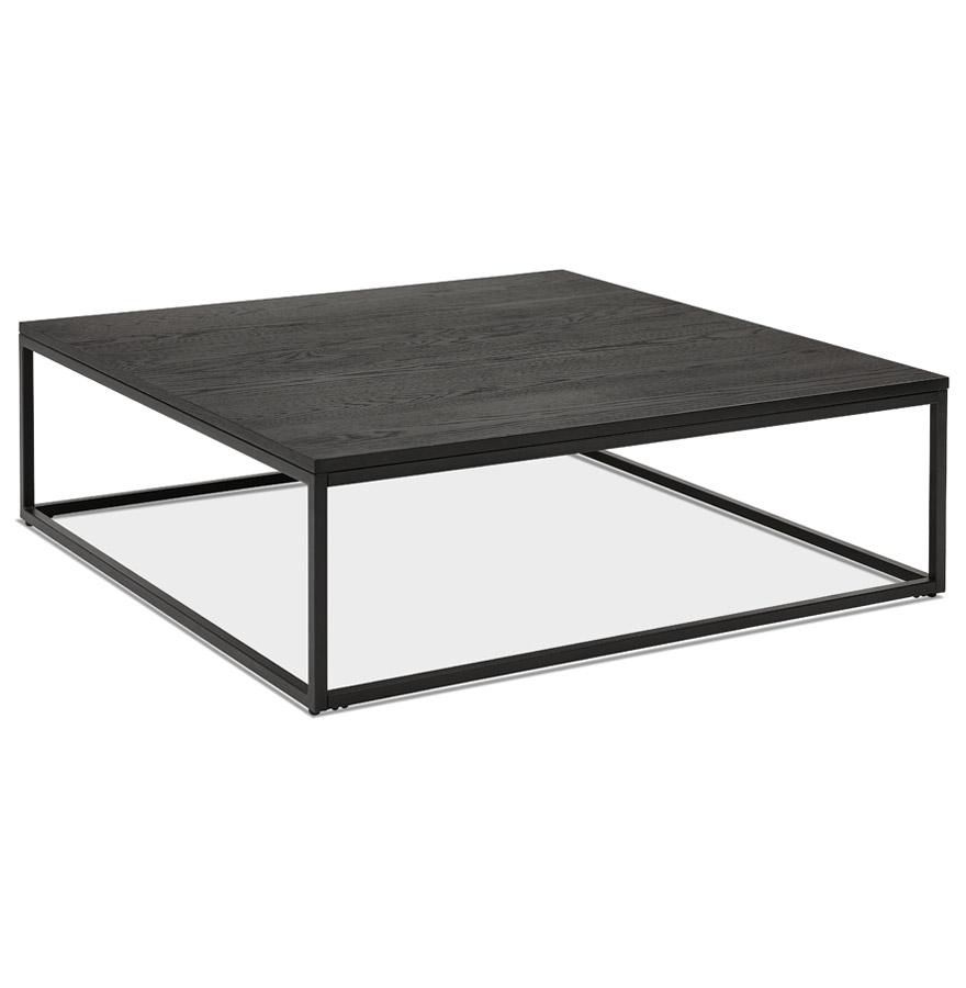 kokoon design Large industrial style coffee table 'TRIBECA' in wood and black metal