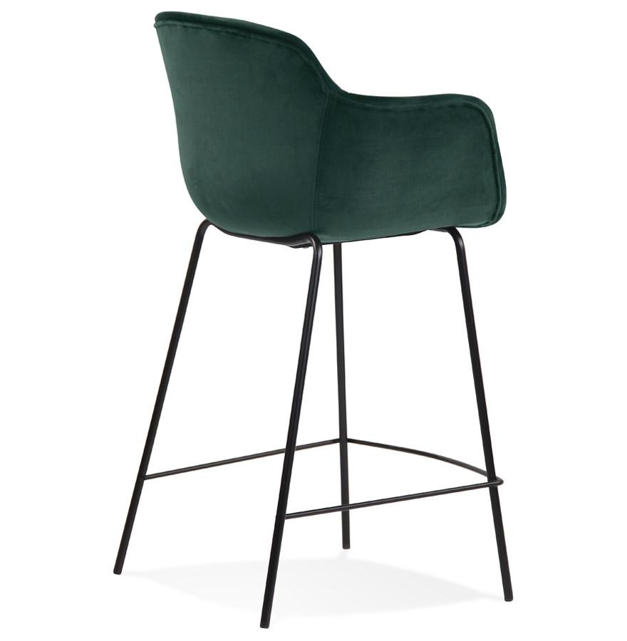 Kokoon Design LARISSA MINI' Mid-height Snack Stool In Green Velvet