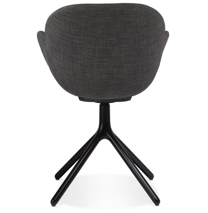 Kokoon Design LIBRA' Chair With Armrests In Dark Gray Fabric And Black Metal