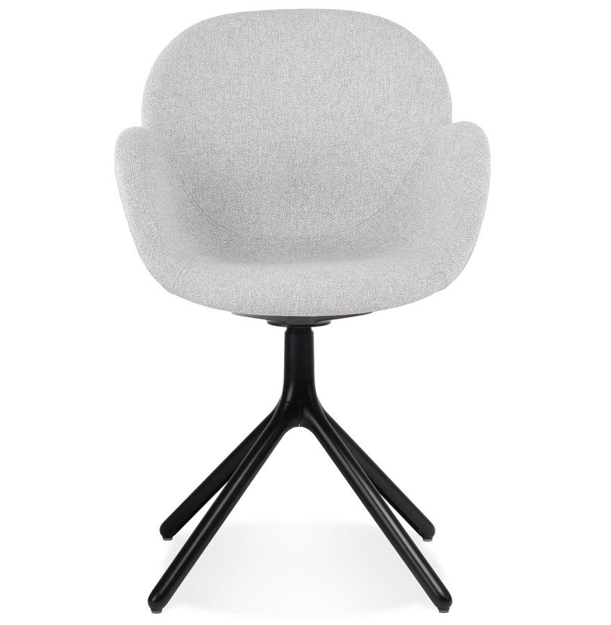 Kokoon Design LIBRA' Chair With Armrests In Light Gray Fabric And Black Metal