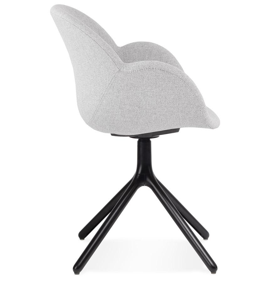 Kokoon Design LIBRA' Chair With Armrests In Light Gray Fabric And Black Metal