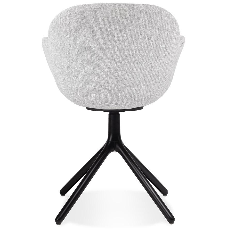 Kokoon Design LIBRA' Chair With Armrests In Light Gray Fabric And Black Metal
