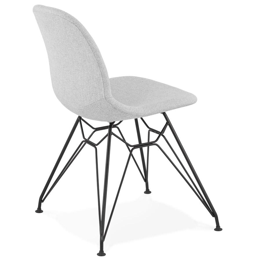 Kokoon Design Light Gray 'DECLIK' Designer Chair With Black Metal Legs