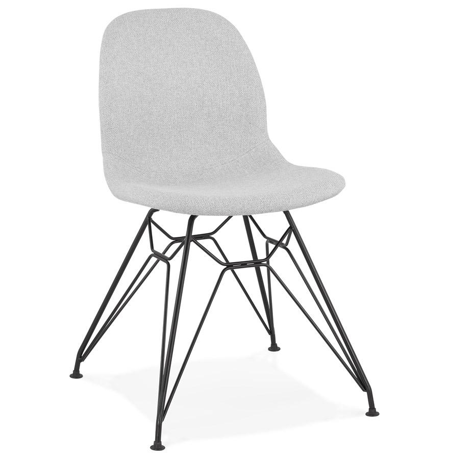 kokoon design Light gray 'DECLIK' designer chair with black metal legs