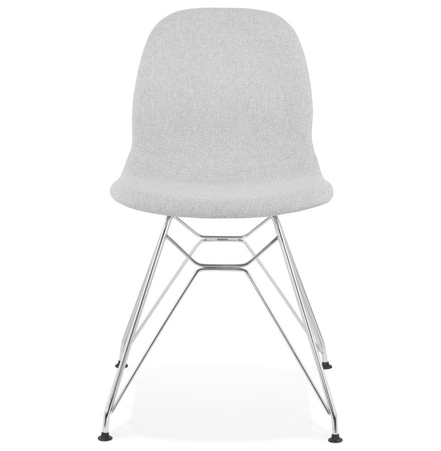 Kokoon Design Light Gray 'DECLIK' Designer Chair With Chrome Metal Legs