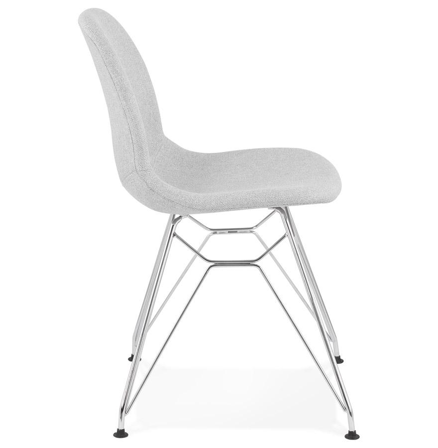 Kokoon Design Light Gray 'DECLIK' Designer Chair With Chrome Metal Legs