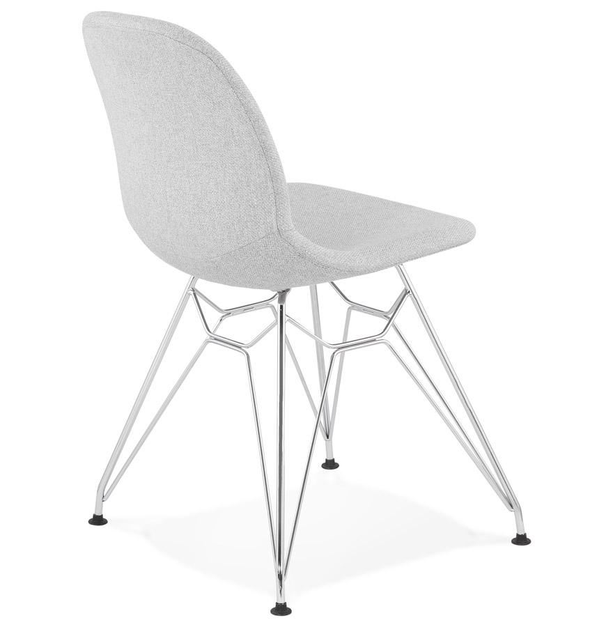 Kokoon Design Light Gray 'DECLIK' Designer Chair With Chrome Metal Legs