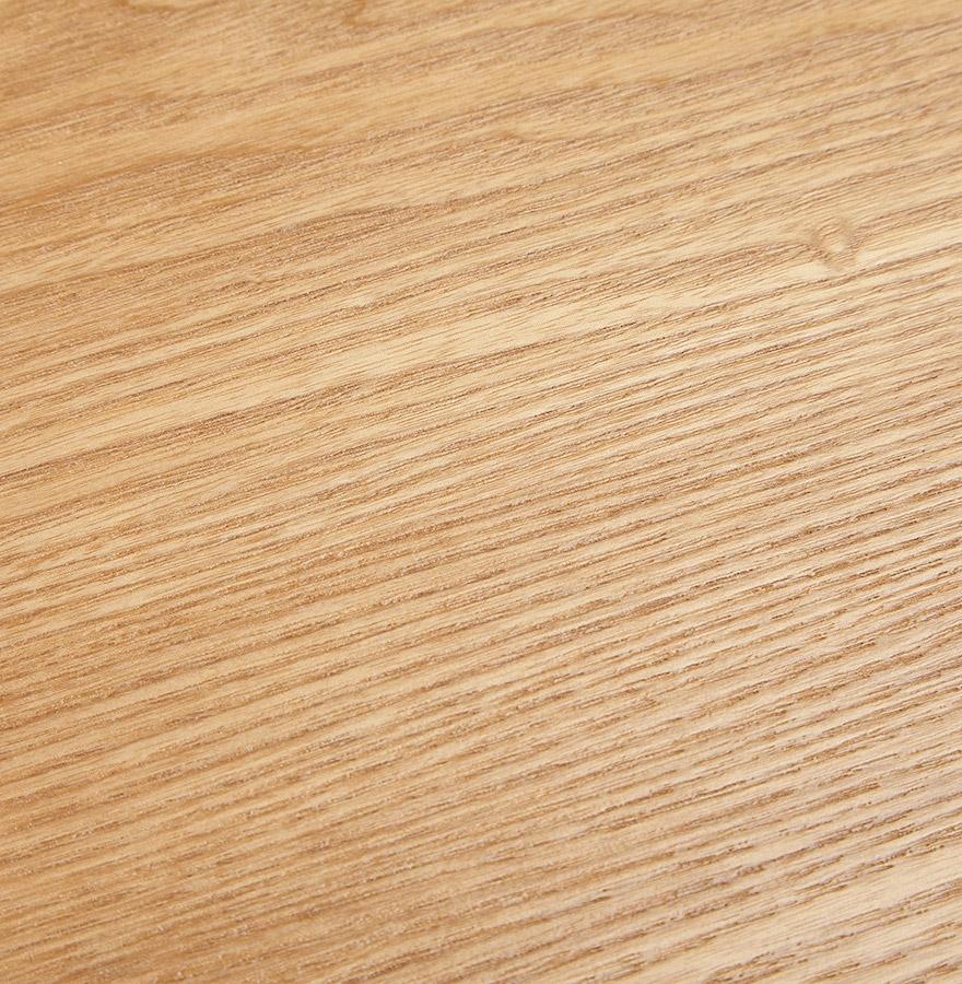 Kokoon Design LULU' Round Dining Room Table In Natural Finish Wood And Black Metal - Ø120 Cm