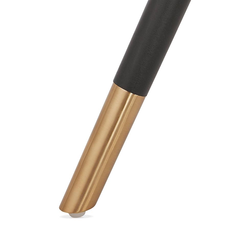 Kokoon Design MAGGY' Designer Chair In Brown Microfiber And Black Wooden Legs