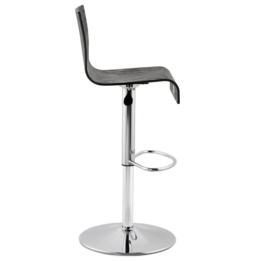 Kokoon Design MAGMA' Adjustable Bar Stool In Black Wood