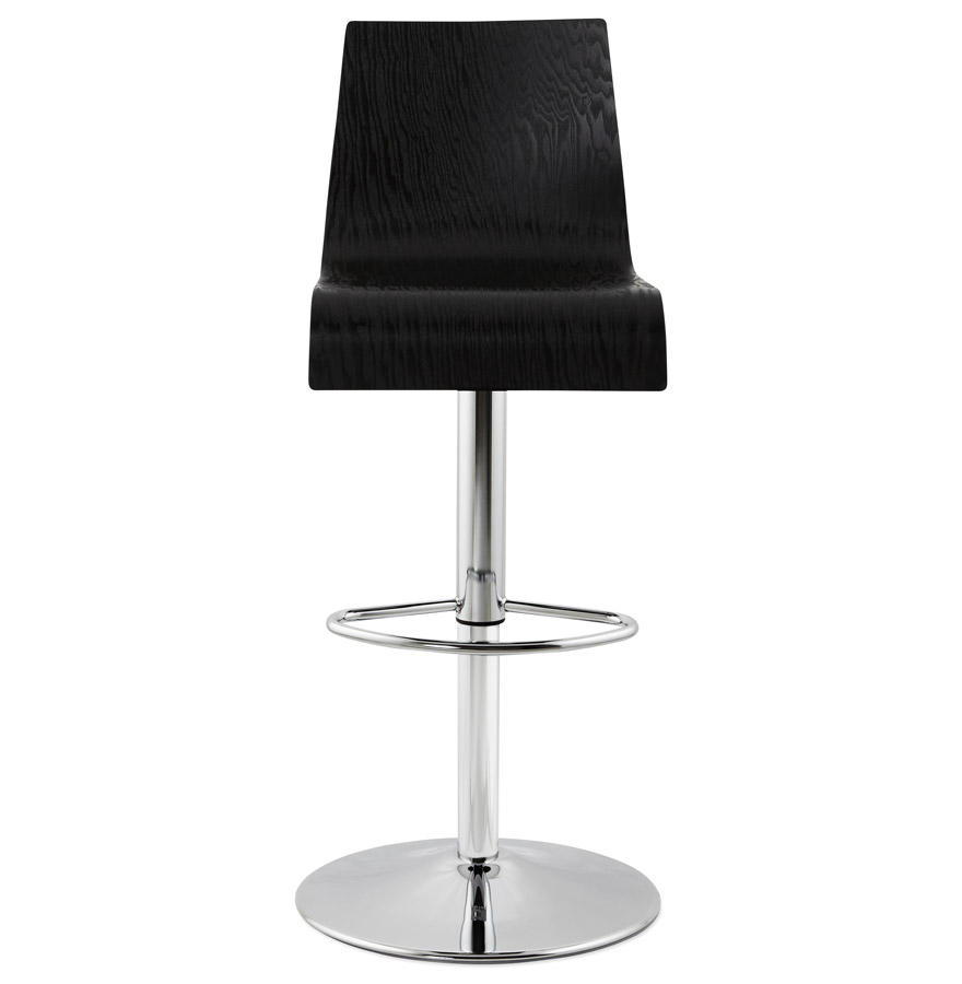 Kokoon Design MAGMA' Adjustable Bar Stool In Black Wood
