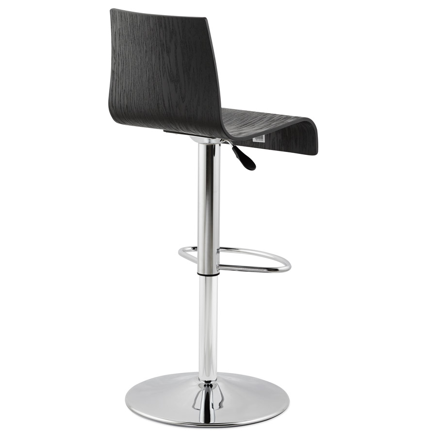 Kokoon Design MAGMA' Adjustable Bar Stool In Black Wood