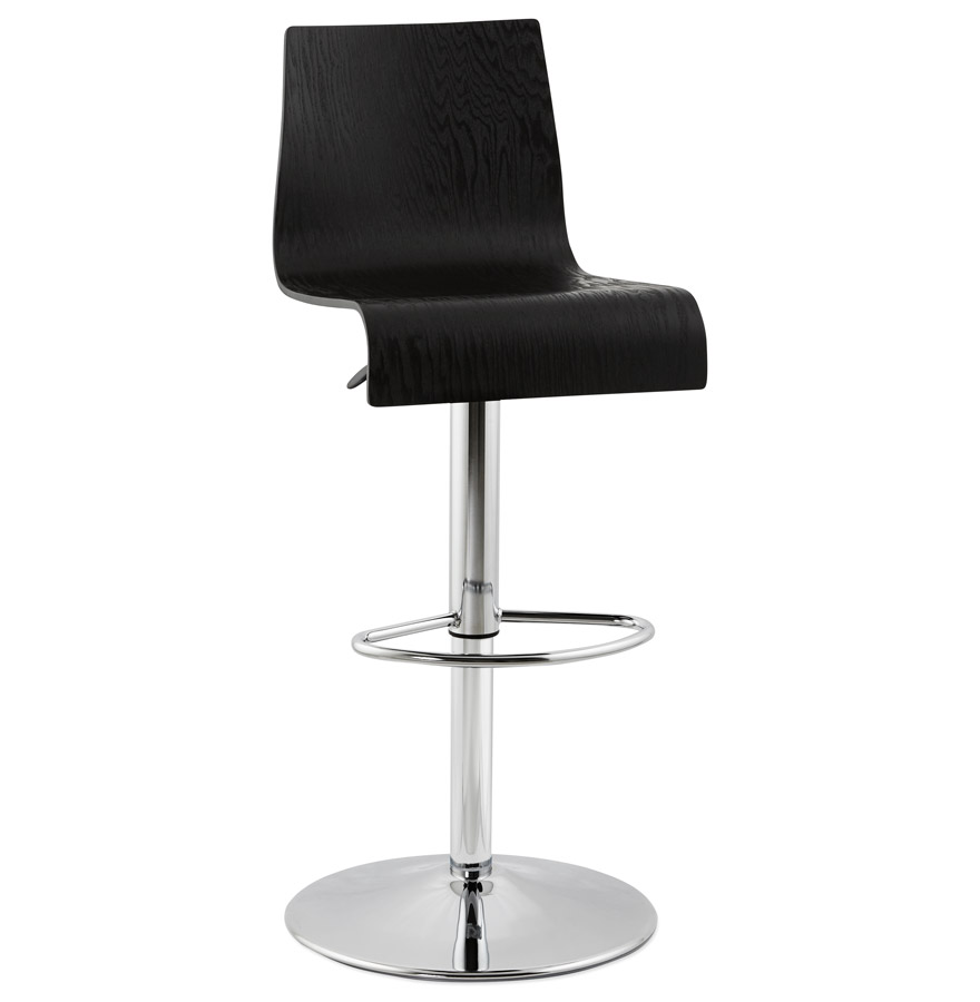 kokoon design MAGMA' adjustable bar stool in black wood
