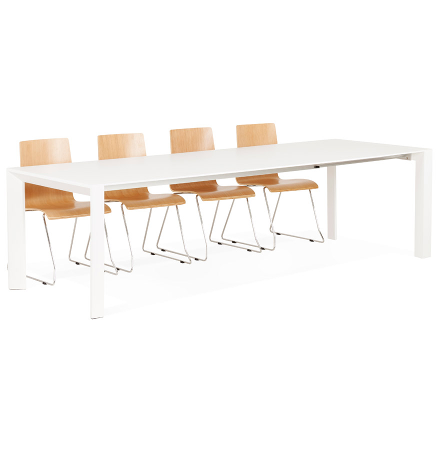 kokoon design Matte white 'MAMAT' extendable design table - 190(270)x95 cm