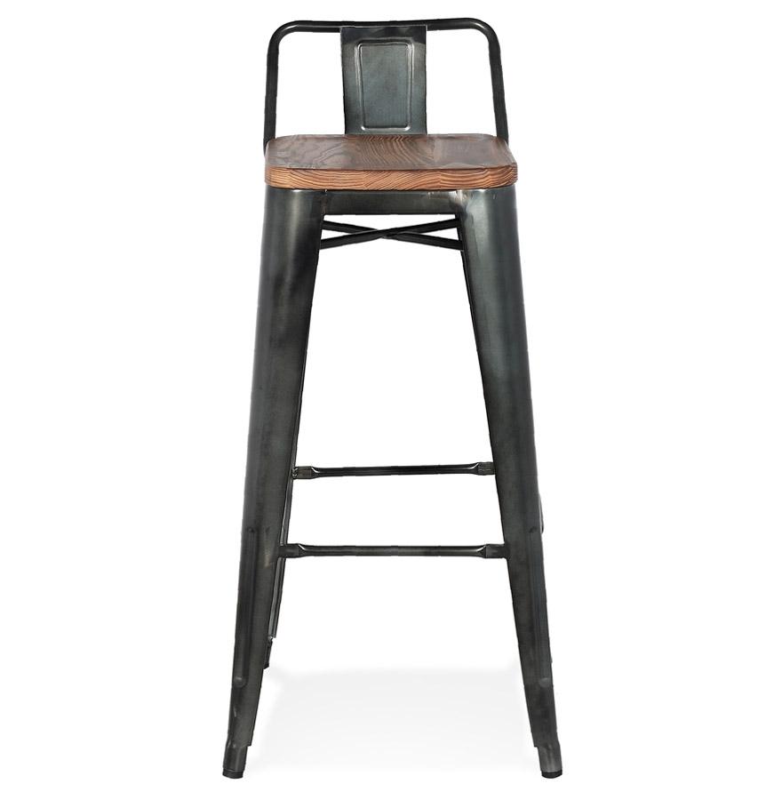 Kokoon Design MECANO' Bar Stool In Dark Gray Industrial Style Metal