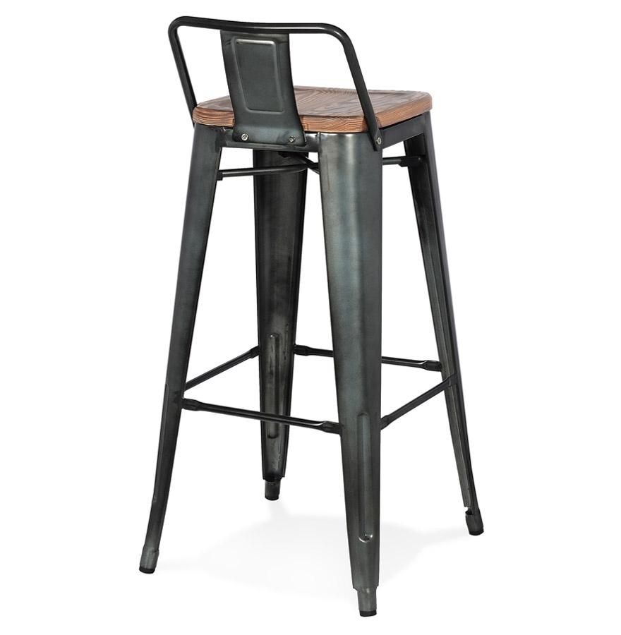 Kokoon Design MECANO' Bar Stool In Dark Gray Industrial Style Metal
