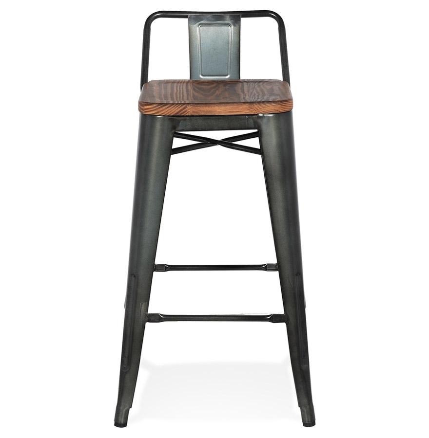 Kokoon Design MECANO MINI' Mid-height Snack Stool In Dark Gray Industrial Style Metal