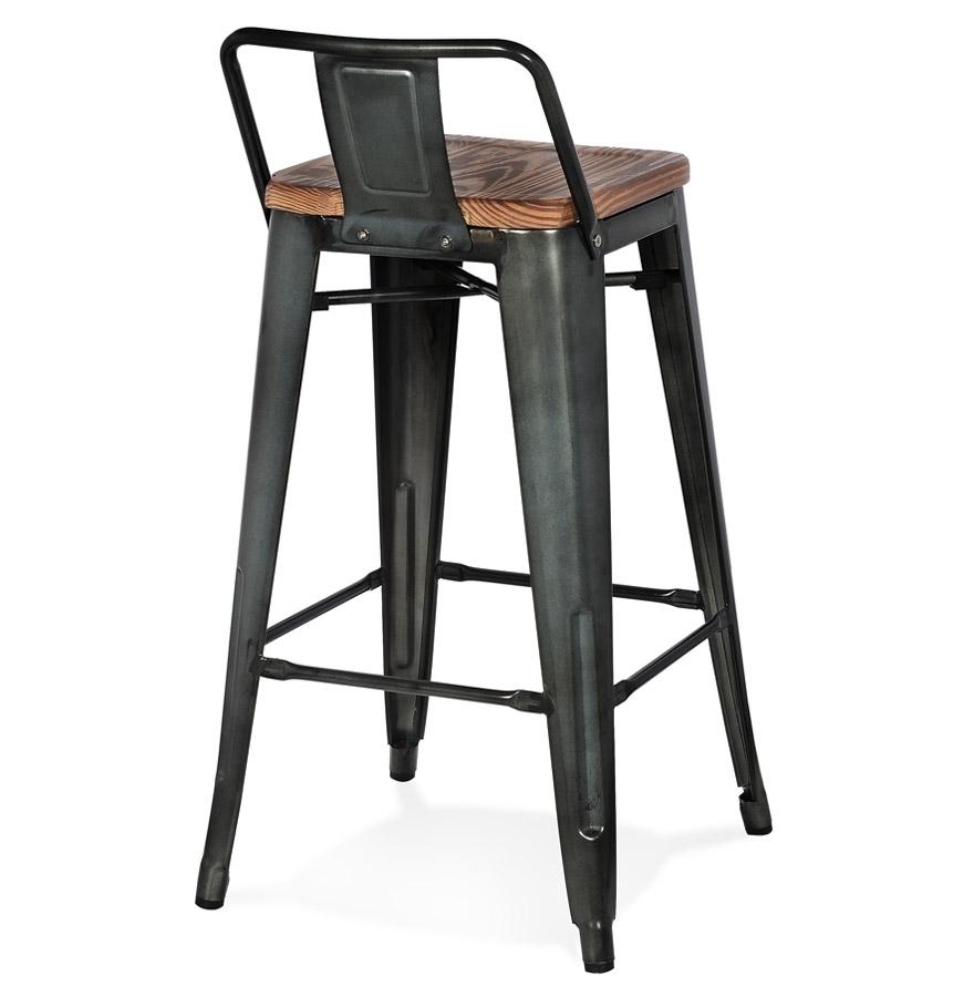 Kokoon Design MECANO MINI' Mid-height Snack Stool In Dark Gray Industrial Style Metal