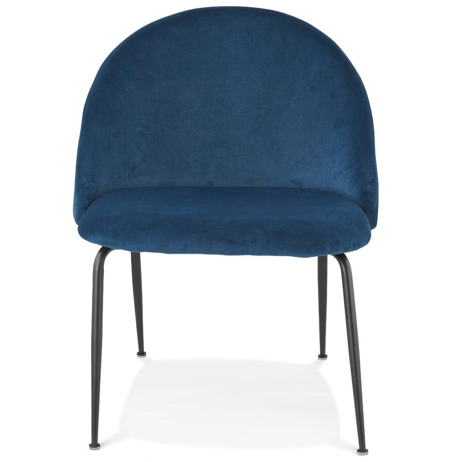 Kokoon Design MERMAID' Lounge Chair In Blue Velvet And Black Metal Legs