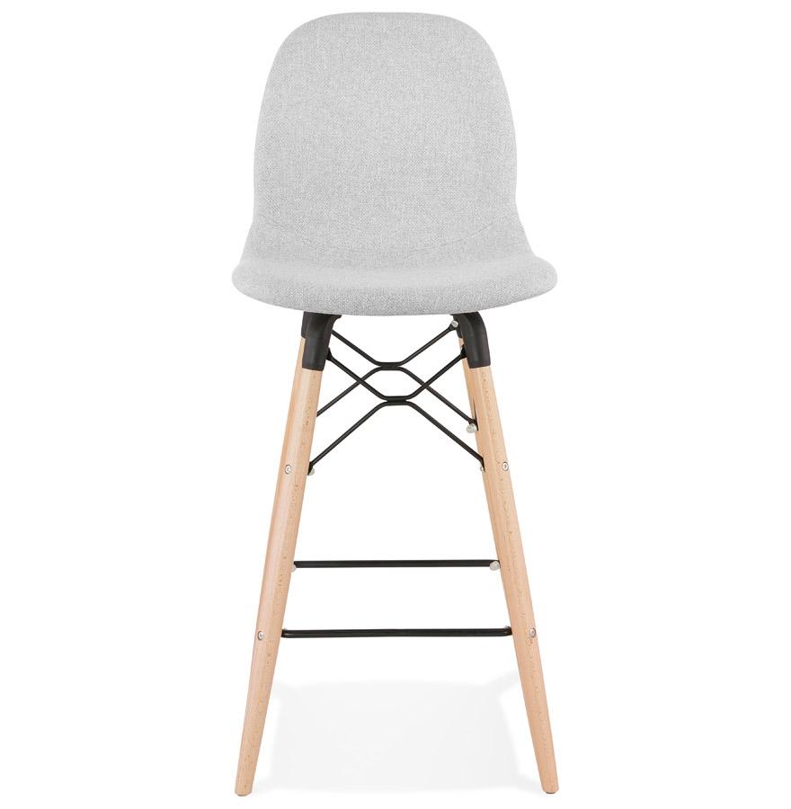 Kokoon Design Mid-height Snack Stool 'GALACTIK MINI' In Light Gray Fabric Scandinavian Style