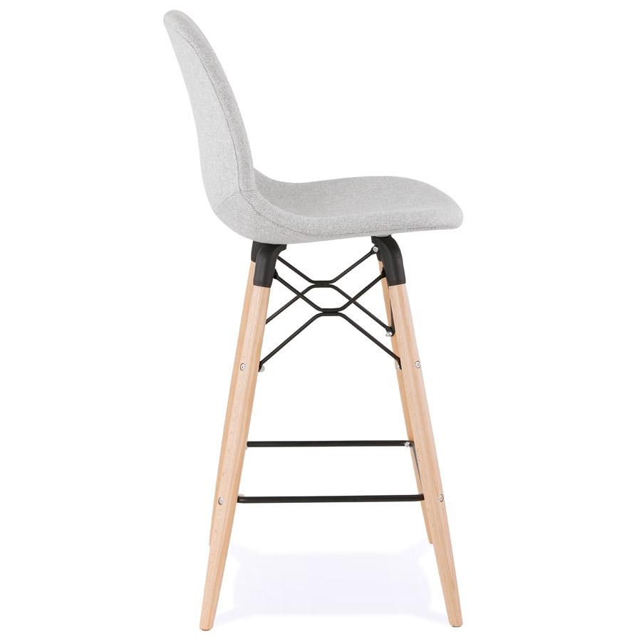 Kokoon Design Mid-height Snack Stool 'GALACTIK MINI' In Light Gray Fabric Scandinavian Style
