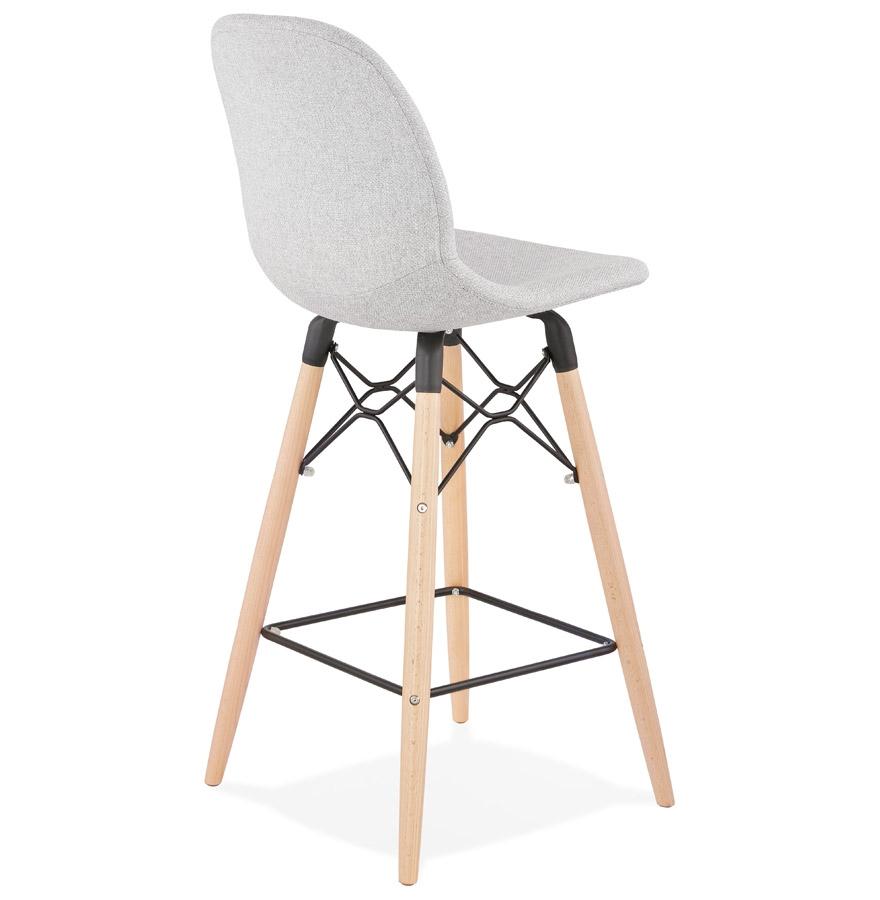 Kokoon Design Mid-height Snack Stool 'GALACTIK MINI' In Light Gray Fabric Scandinavian Style